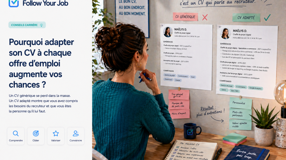 Pourquoi adapter son CV à chaque offre d’emploi augmente vos chances ?